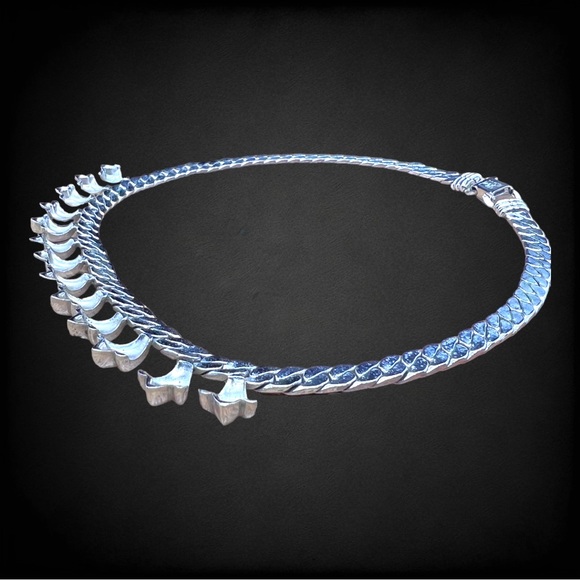 Vintage Coro Pegasus Des Pat Pending Chunky Silvertone Bib Necklace - Picture 7 of 8